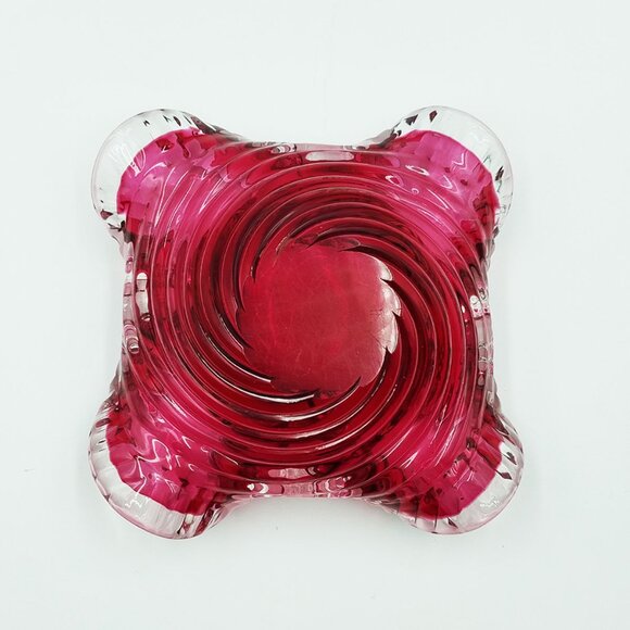 1960s Astonishing Pink Ashtray or Catch-All in Murano Glass - Picture 8 of 8